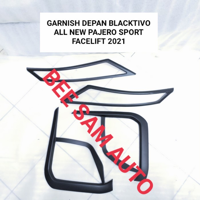 [COD] Garnish Depan Blacktivo All New Pajero Sport Facelift 2021 / Perlengkapan Variasi Mobil Murah 