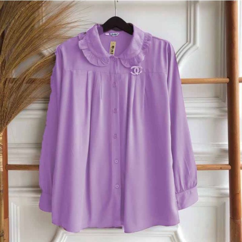 gamisku Giovani Blouse atasan Bahan crinkel Airflow model kekinian 4 ukuran  m L xl xxl