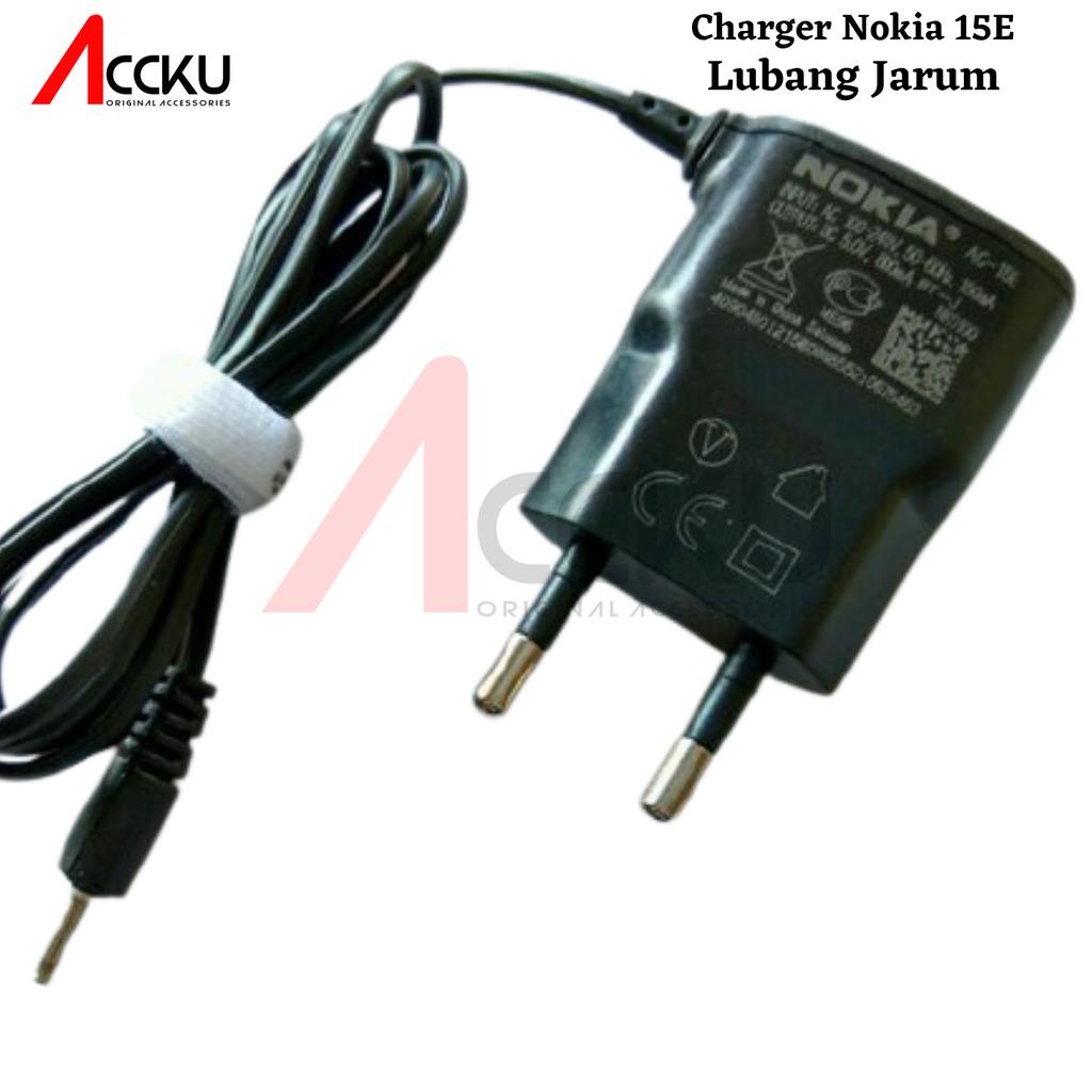 ChargerNokia Ori New 15E Charger Nokia N8 Lubang Kecil