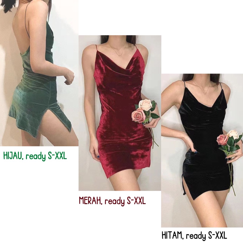 DF BJ172 Baju Wanita Mini Dress Elegant Dress Korean Fashion