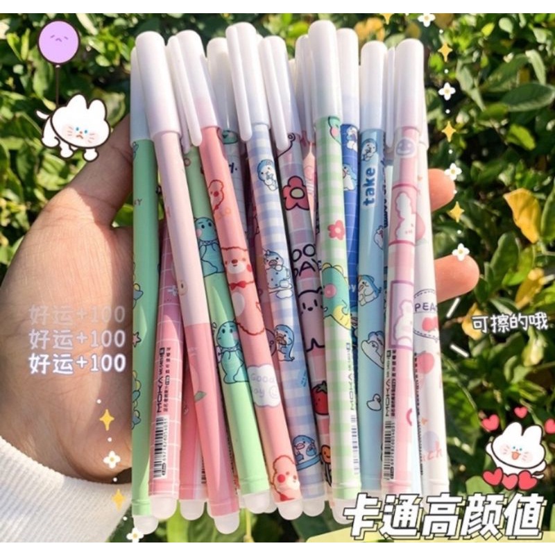 

PULPEN BISA DI HAPUS BOLPOIN ERASABLE ISI 24 PCS PENA YANG BISA DI HAPUS PENLUCU GABAR KARTUN