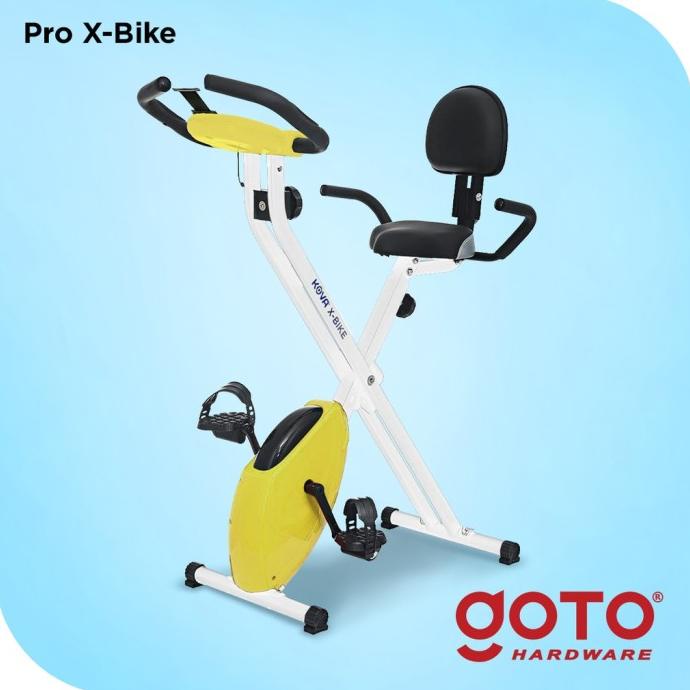 SEPEDA STATIS FITNES KOVA PRO X BIKE DENGAN SANDARAN YELLOW SD6D45F6FC