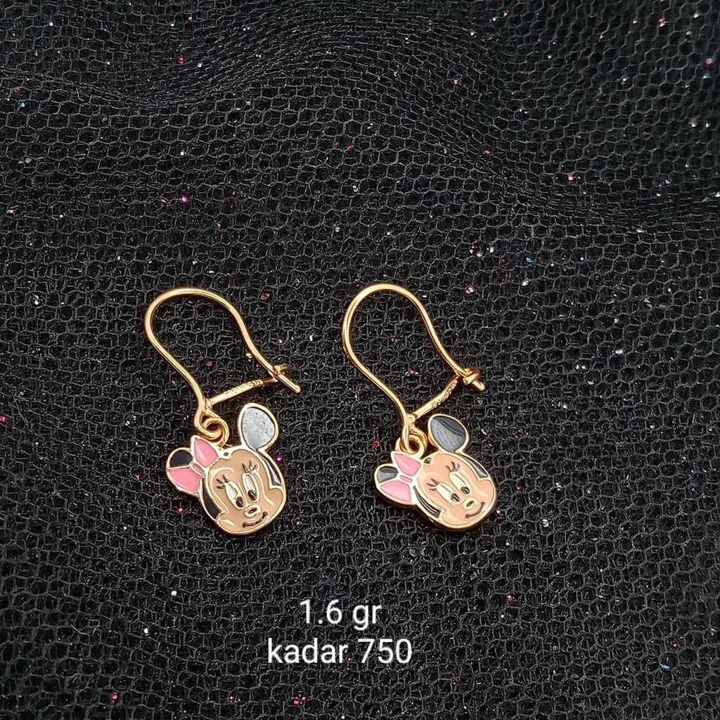 Anting anak emas 17K - 1.6 gr kadar 750 - 3789