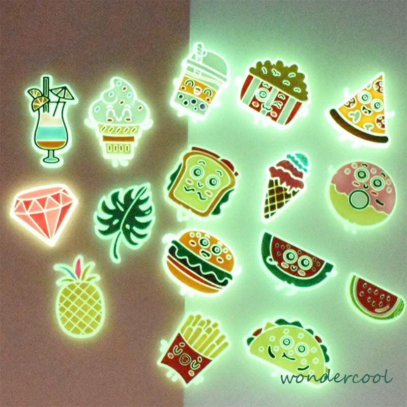 Charms Pin Bahan Pvc Glow In The Dark Desain Makanan Untuk Aksesoris Charms Fashion-Won