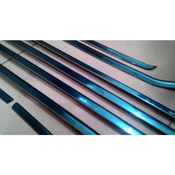 Foxco - List Karet Kaca Samping Stainless Full Set Calya / Sigra
