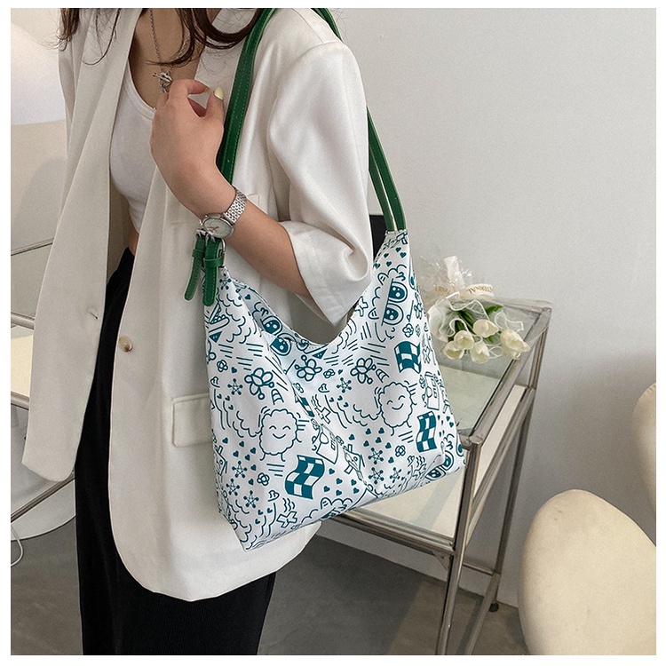 Tas Wanita Model Korea Shoulder Bag Import Bahan Nylon/Tas Korea Import Murah [Kirim dari Jakarta]