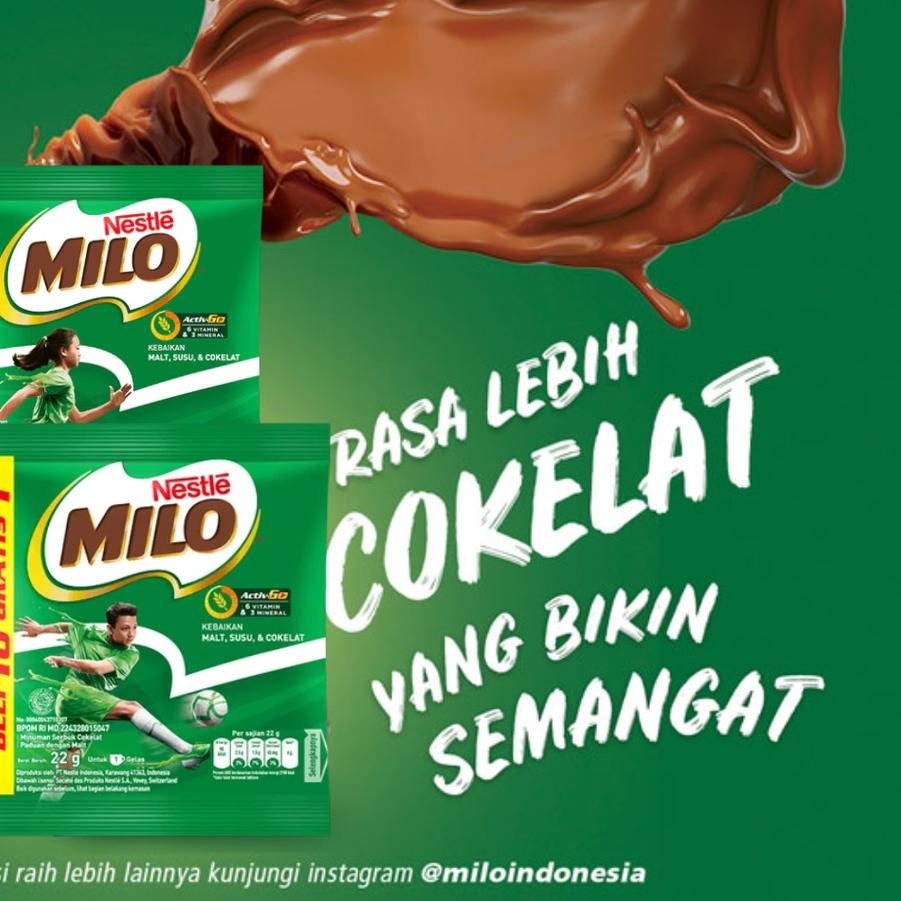 

Xpress Nestle Milo Activ-Go Sachet 22gr 1 Renceng Isi 11 Sachet