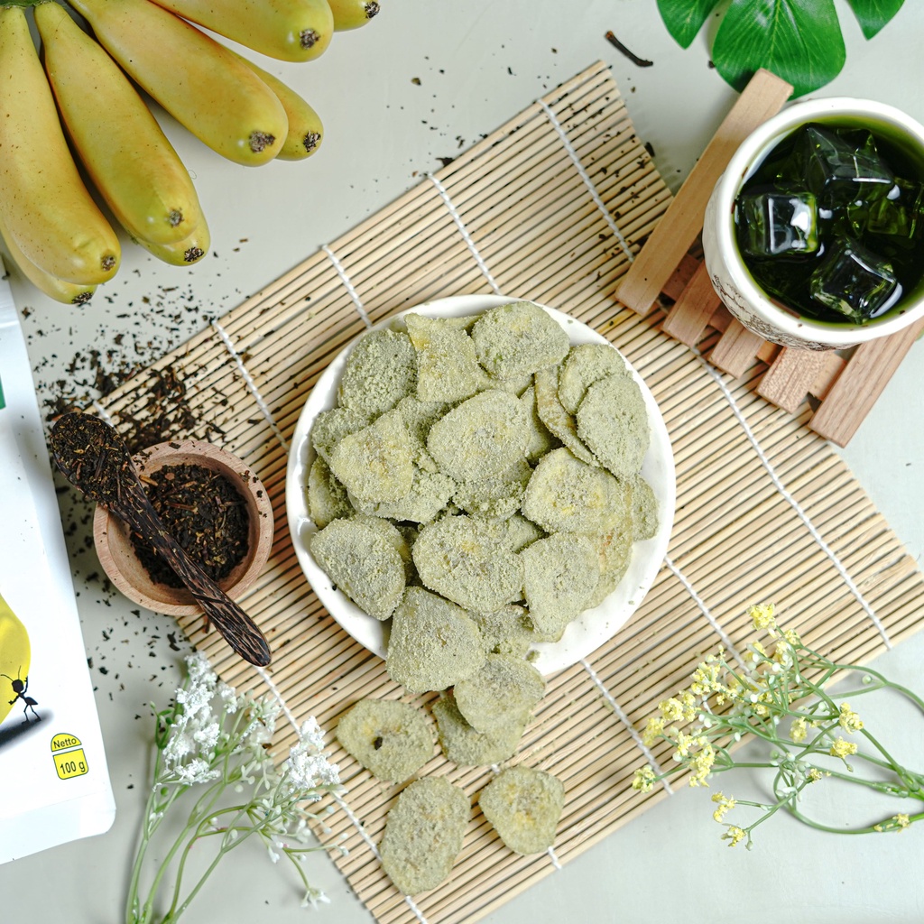 

Keripik Pisang Manis Matcha Teh Hijau Homemade Kelipik Picang