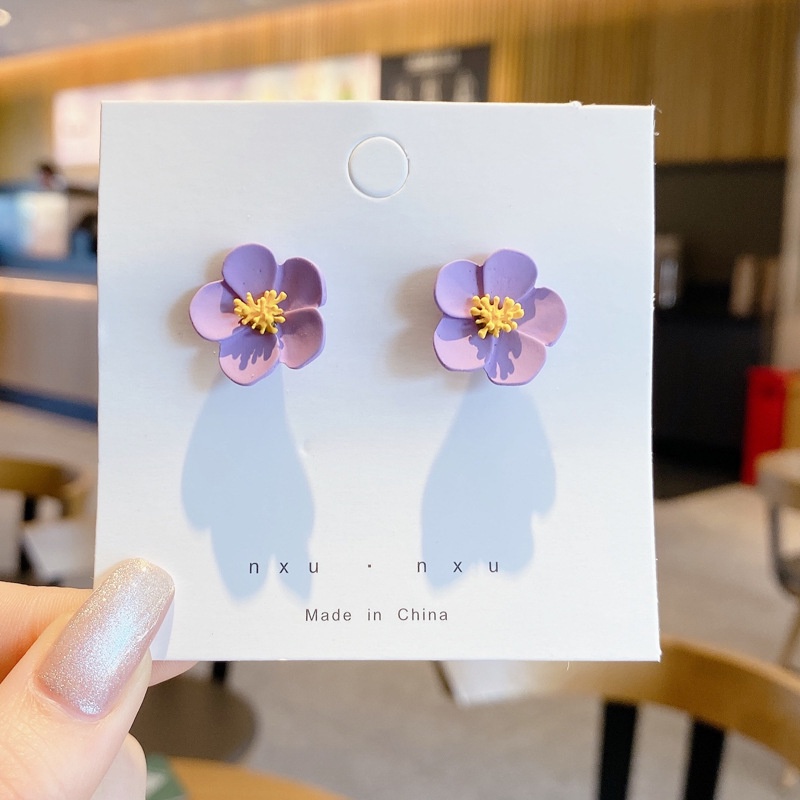 [1 Pasang] Anting Anting Tusuk Gaya Korea Elegan Lucu Unik Aksesoris Anting Wanita Perhiasan Telinga Pesta Sehari Hari Tindik Kait Bunga Pita Cantik Simple Korean Earrings