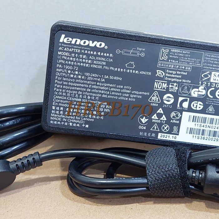 Adaptor Charger Laptop Lenovo 20V - 4.5A Usb