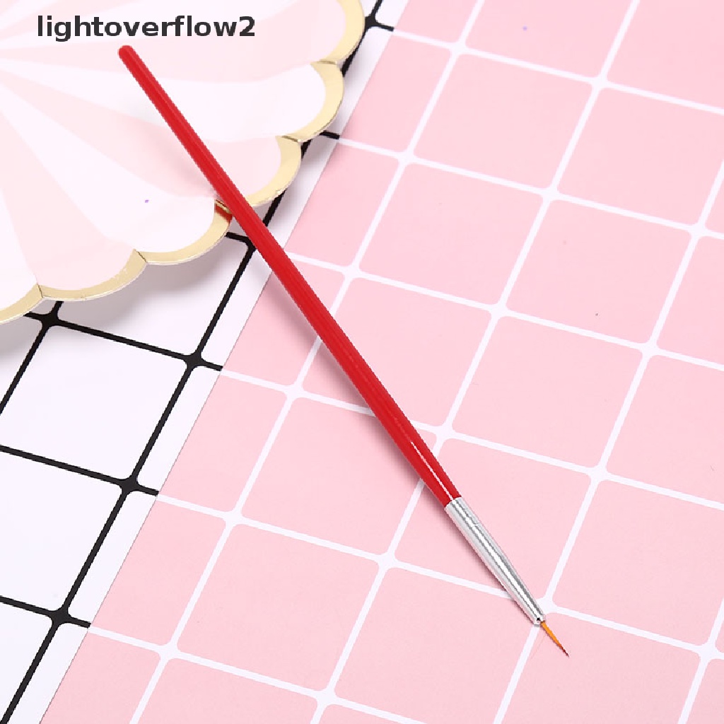 (lightoverflow2) 3pcs / Set brush pen liner Gambar Garis ultra Tipis Untuk Hiasan nail art diy