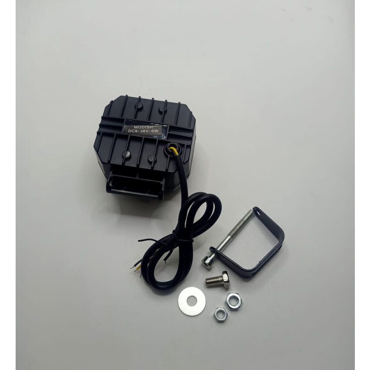 type H series Lampu tembak sorot LED CWL 2 mata kotak lensa 4D 6watt cree angel Eye Biru Merah Putih Kuning Body Plastik