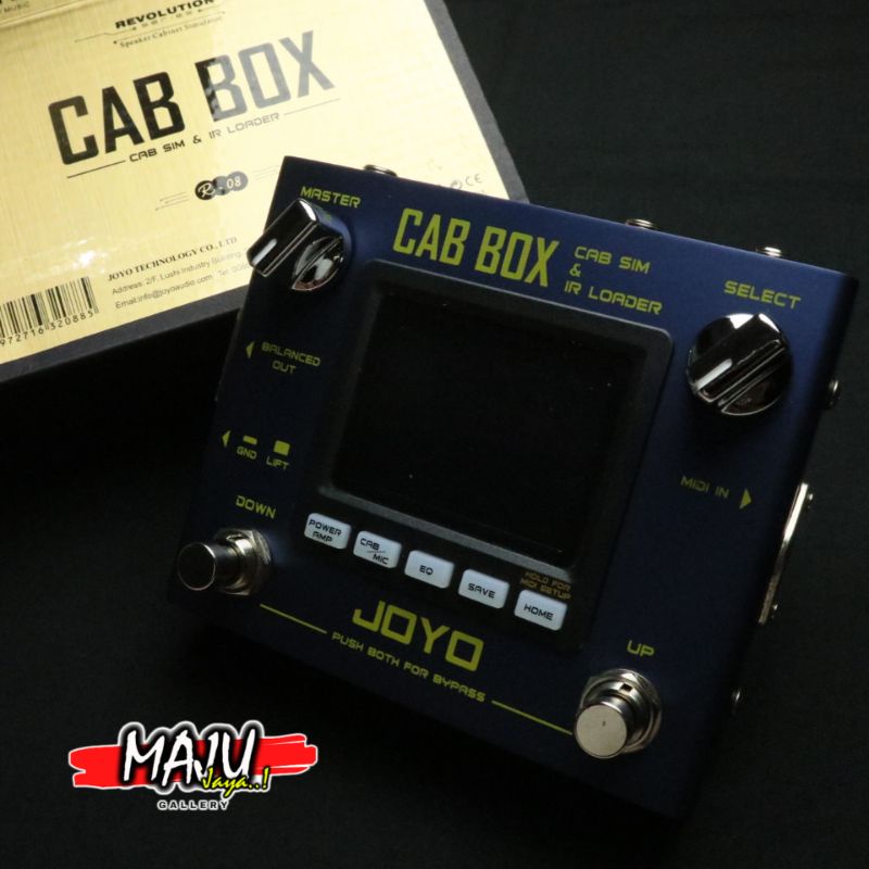 efek gitar bass akustik elektrik Joyo R-8 cab box or cabinet simulator + IR loader