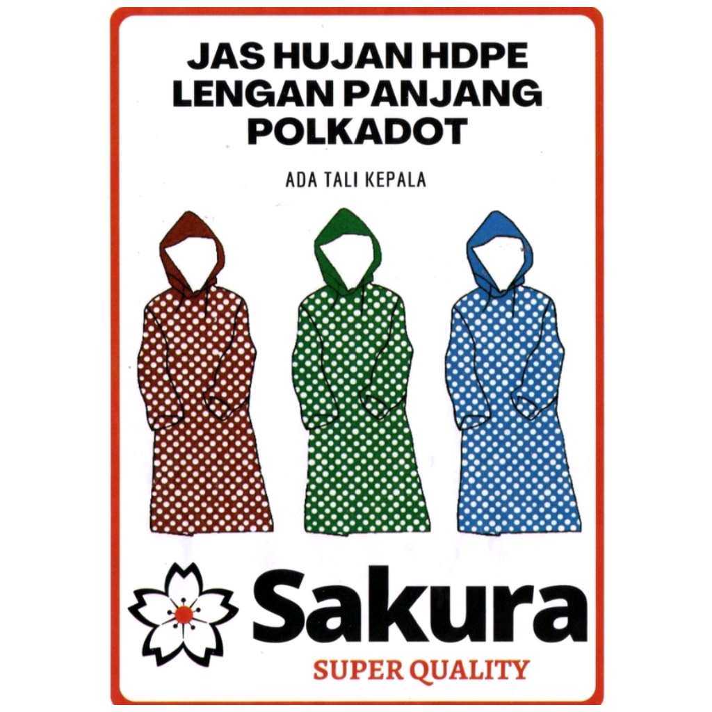 Jas hujan sakura ponco/setelan