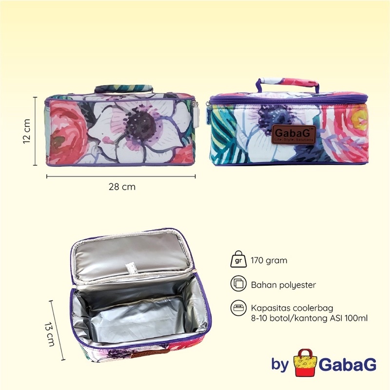 Gabag cooler bag single infinite series - tas penyimpan asi