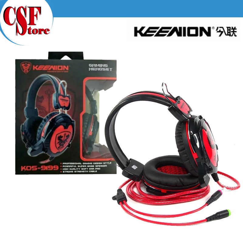 HEADSET GAMING KEENION KOS-9199 + MIC / HEADPHONE GAME 9199 NAGA / DRAGON