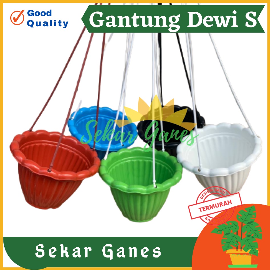 PROMO Termurah Pot Gantung Dewi S Putih Hitam Merah BataTerracota Terracotta Merah Coklat Biru Hijau Pot Gantung Renda 20 Putih Pot Bunga Gantung Murah Grosir Unik Plastik Putih