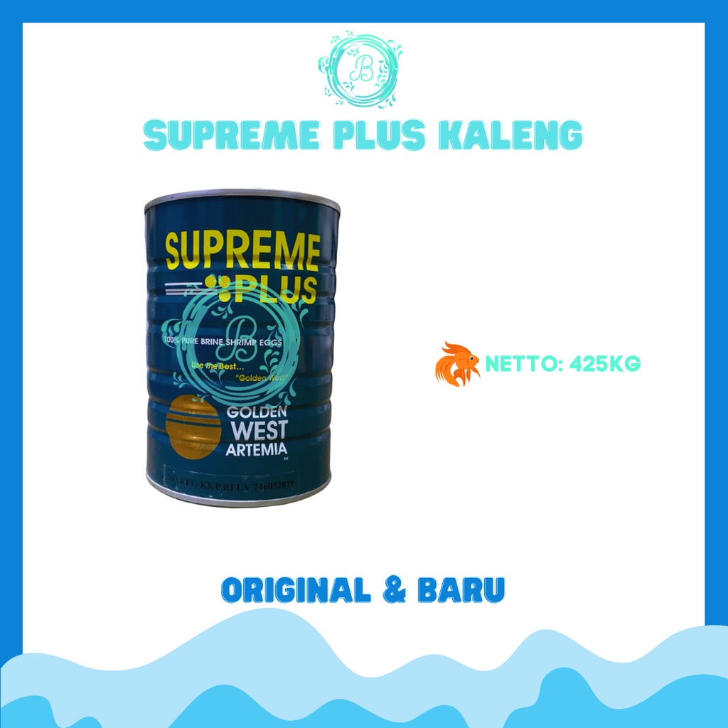 Artemia Supreme Plus Kaleng 425 Gram 100% Original Pakan Burayak Anak Ikan 425gr