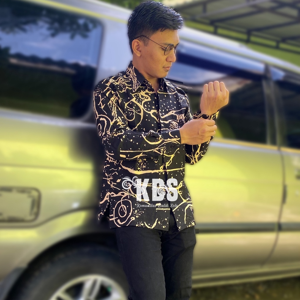 Kemeja Outer Batik Pria Paramusita Lengan Panjang Katun Halus Inner Furing