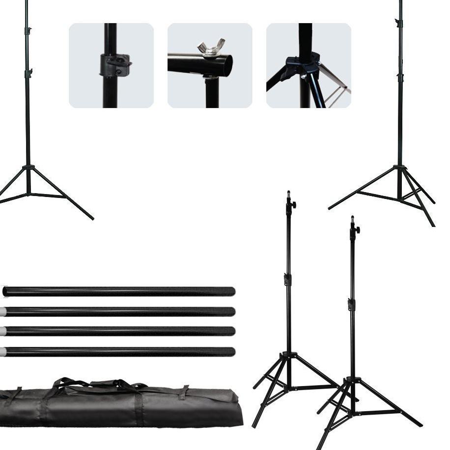 Get Promo Bracket Stand 2x3M Backdrop Stand Bracket Foto Studio Besi Tiang Penyangga Dekorasi Bunga Background