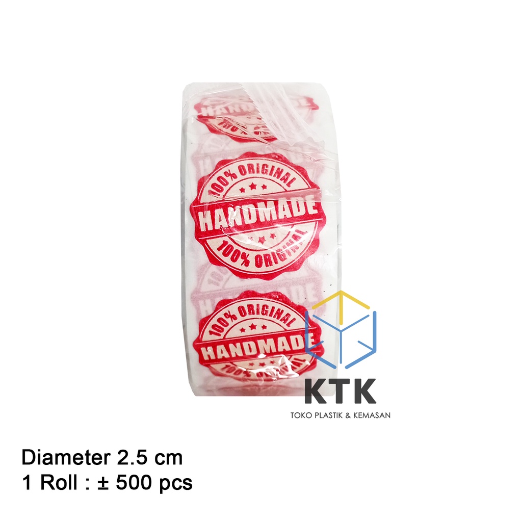 

Stiker Handmade Label Segel Sticker Bulat Bundar Craft Kemasan A-321