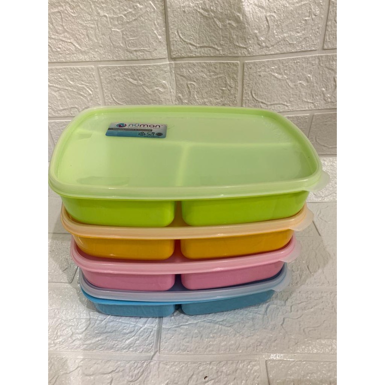 Tempat makan kotak bekal sekat 4 lunch box kotak makan anak numan