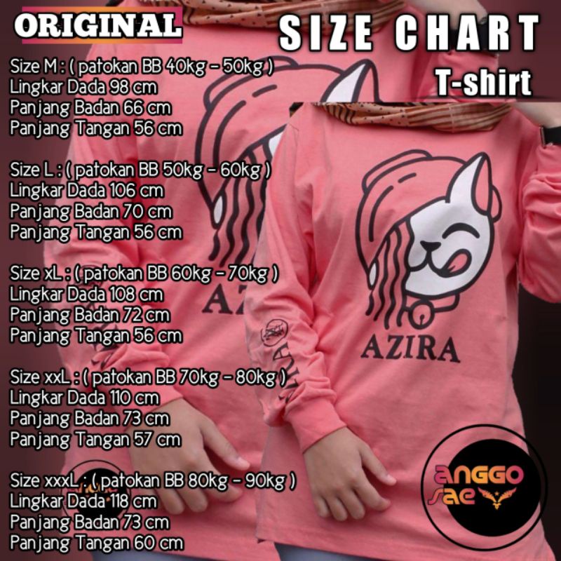 anggosae - T-shirt - KAOS WANITA LENGAN PANJANG SABLON PLASTISOL BAHAN COTTON COMBED 24S