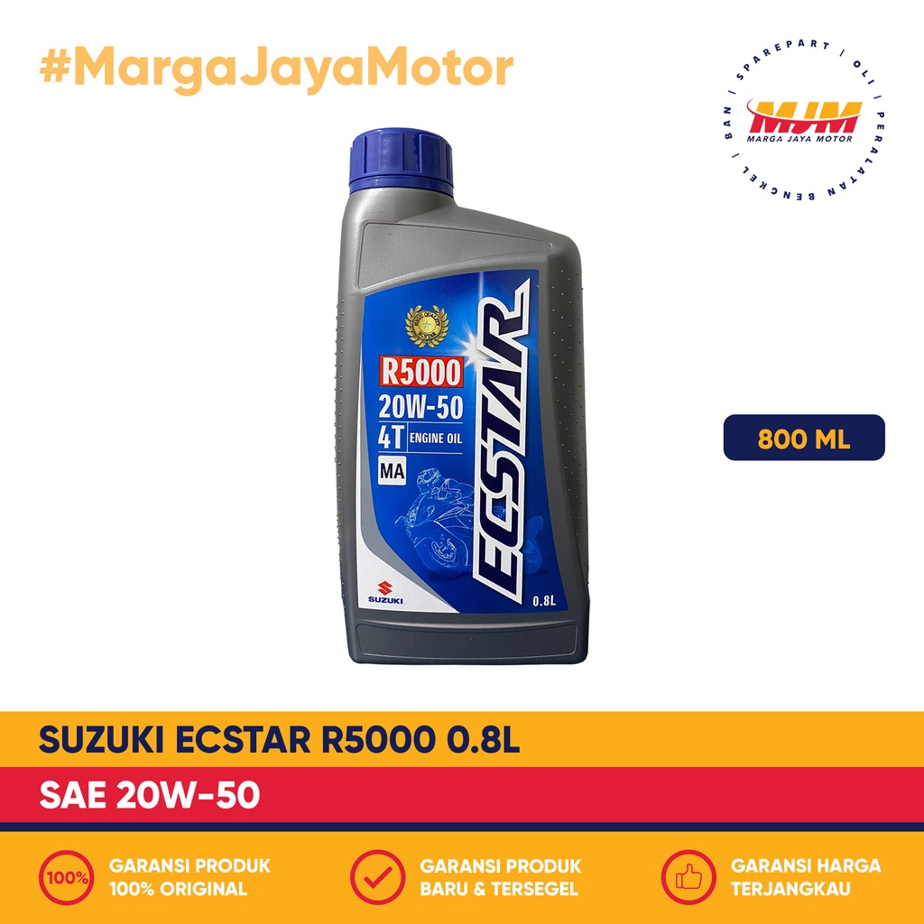 SGO Ecstar R5000 4T 20W/50 800ml Suzuki Oil 0.8L