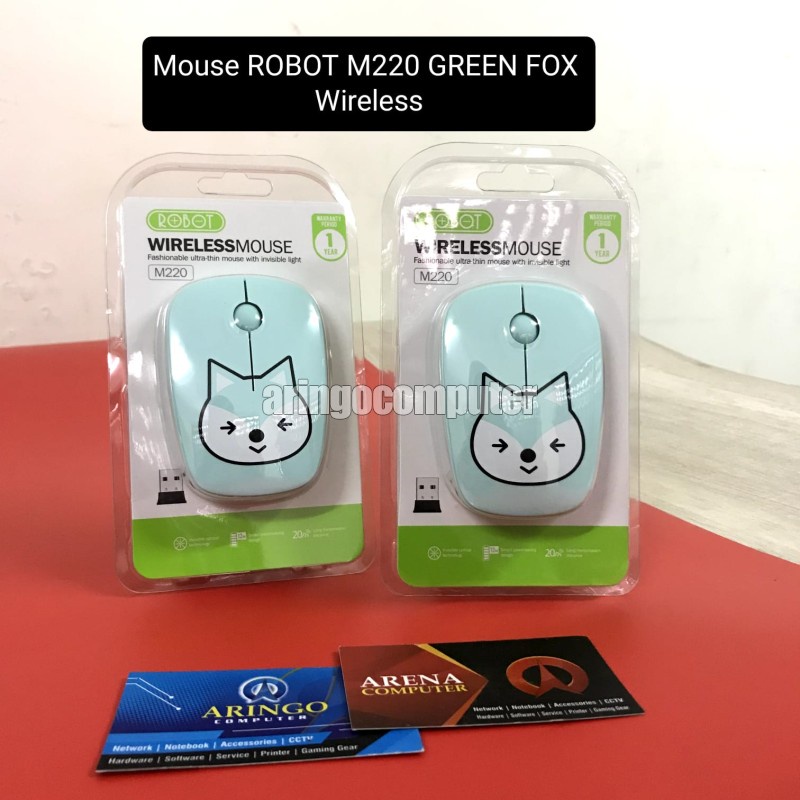 Mouse ROBOT M220 GREEN FOX Wireless