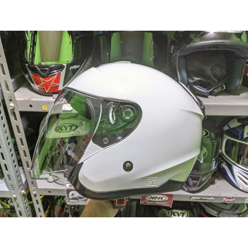 Helm KYT KYOTO R putih solid - XL