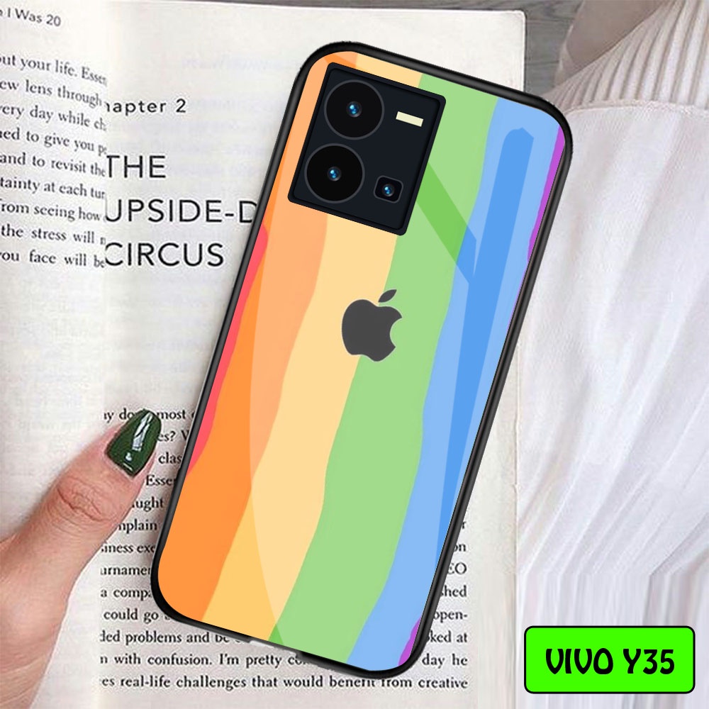 Softcase Glass Vivo Y35 - Case Vivo Y35 - Case Lucu - case Vivo Y35 - kesing Vivo Y35 - softcase Viv