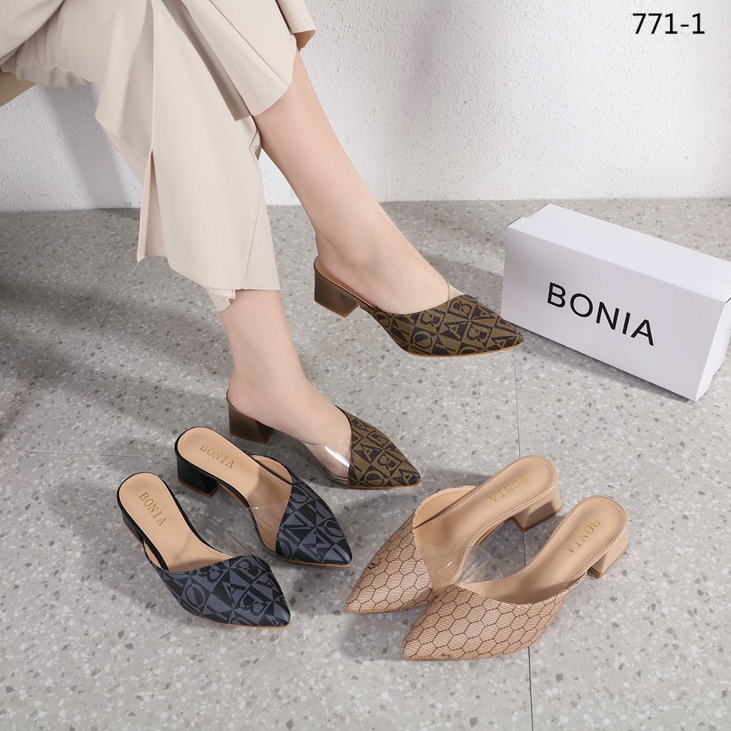 BO With Vinyl Block Heel Shoes 771-1