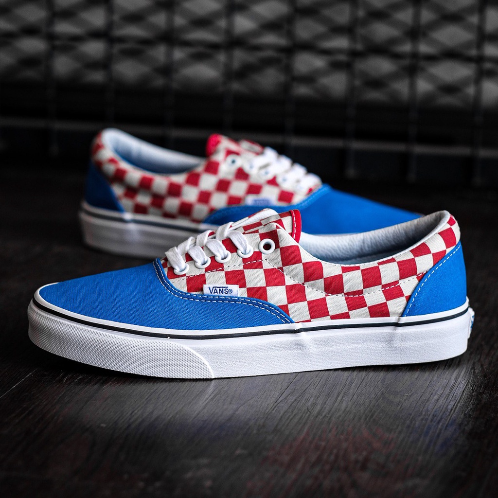 VANS ERA TWO TONE CHECKERBOARD IMPERIAL BLUE/TRUE WHITE ORIGINAL 100%