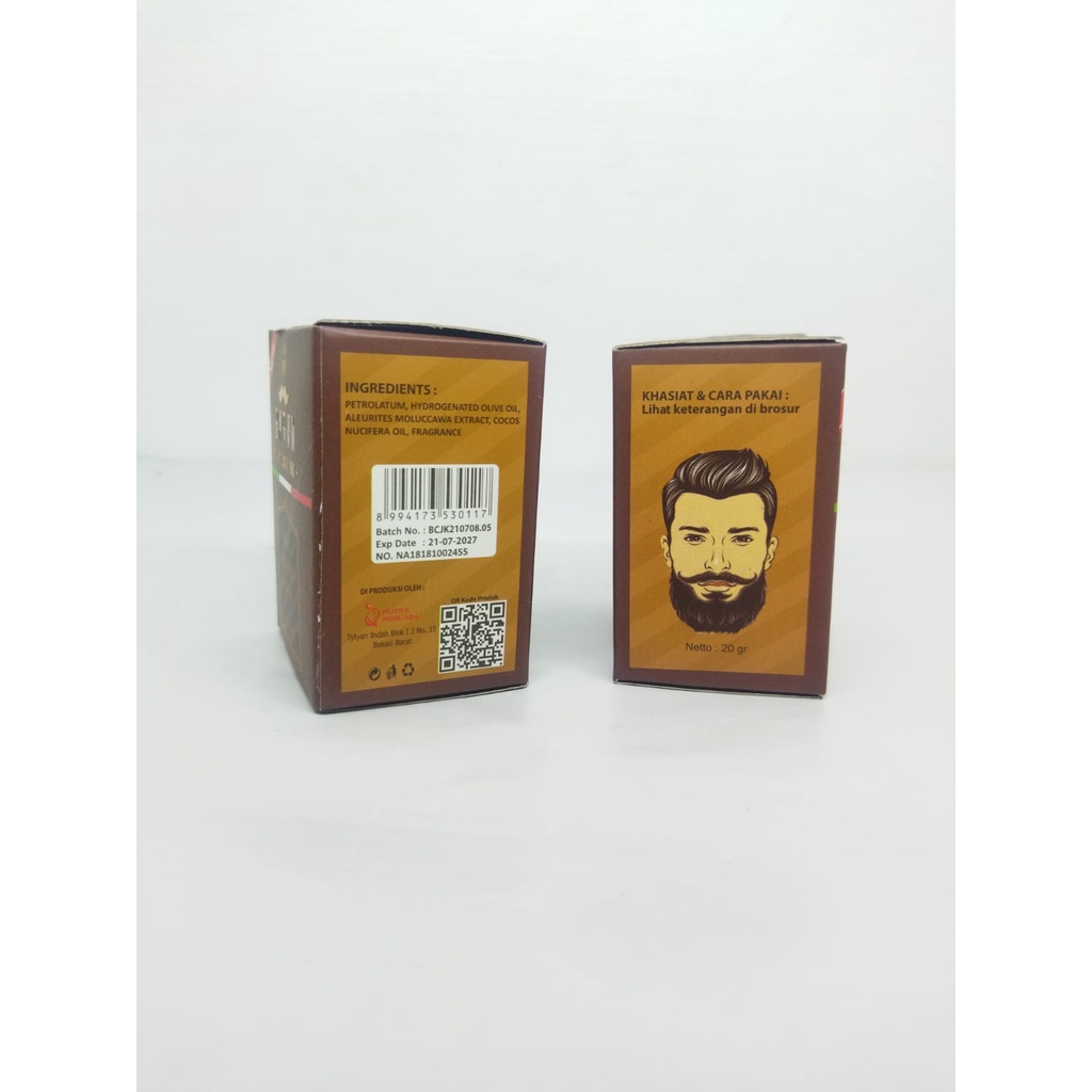 Baffi Cream Original Penumbuh Jenggot dan Kumis 20gr BPOM Italian Gentlemen Mustachie