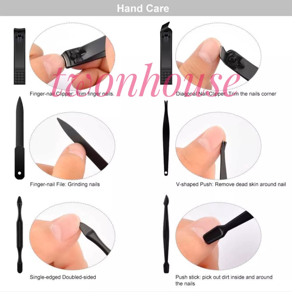 BISA COD - Alat Medicure Pedicure Dompet Paket Pembersih Kuku Kaki dan Tangan 15 in 1 Set Gunting Kuku Alat Kikir Kuku Murah Meriah Berkualitas Manicure Set Pedicure PREMIUM Pembersh Kuku Pinset Kikir Kuku Gunting Lancip Korek Telinga Kuping - Merah 15in1