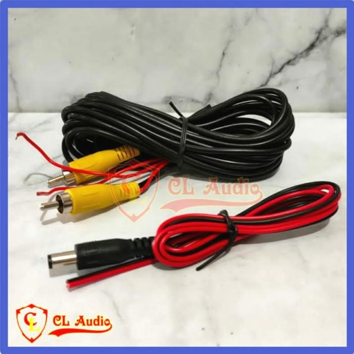 Konektor Kabel Set Kamera Mundur Mobil(Kabel Rca Kamera+Kabel Power Suplai)