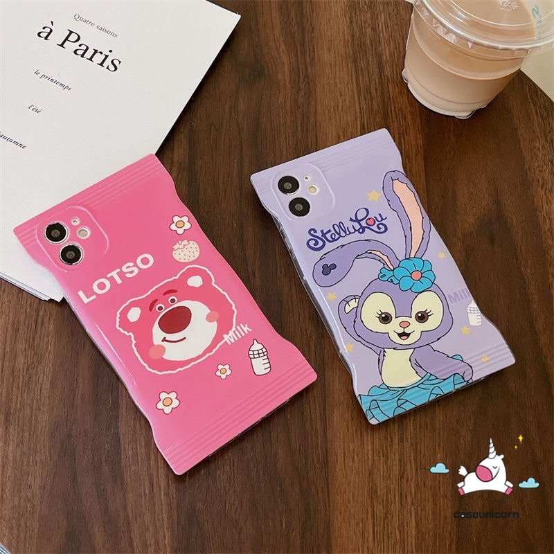 Soft Case Desain Kartun Beruang Strawberry Untuk iPhone 11 12 13 14 Pro Max 7 8 7 6 6s 14 Plus XR X Xs Max SE 2020