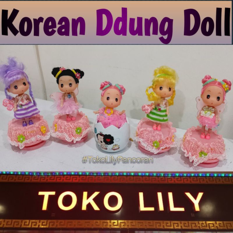 Ddung Doll Korea Music Box / Boneka Ddung Musik Box / Souvenir Boneka ddung
