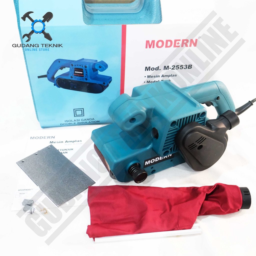 MESIN AMPLAS M2553B MODERN Tank Belt Sander / Mesin Amplas Tank Sabuk M-2553B - Amplas Tank Finishing Sander 2553 MODERN