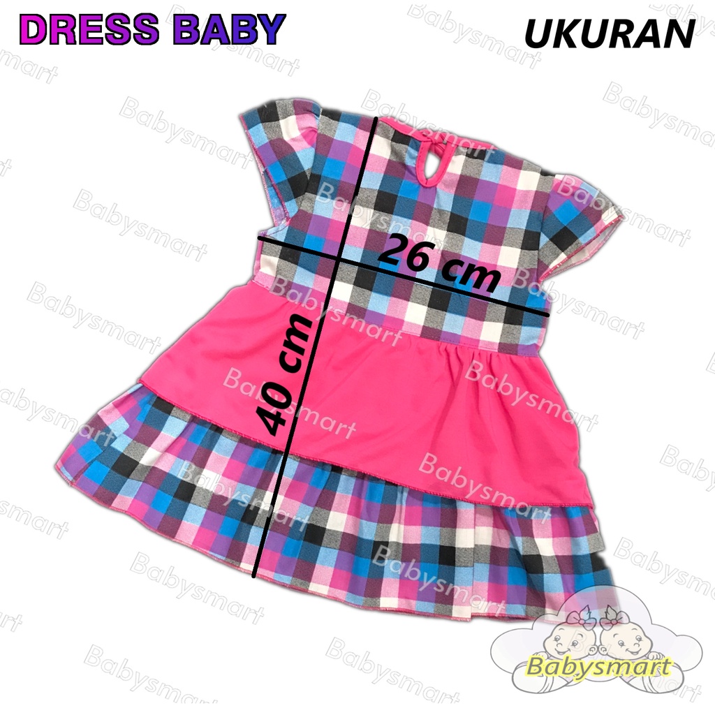 Babysmart - Baju Dress bayi/Anak Perempuan motif GARDEN PLANET KIDS usia 0 -12 bulan / Pakaian anak Cewek