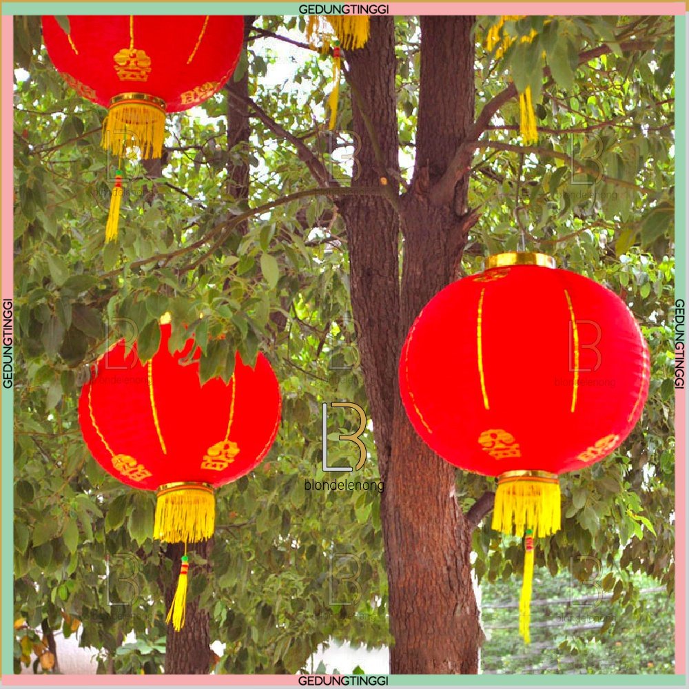 Lampion Kain Satin Bukan Kertas Plastik Resto Cafe Gantung Dekorasi Taman Pohon Imlek Sincia Cap Go Meh Motif Koko Meimei Polos Bludru Nanas Warna Warni Merah Jepang Imlek Sincia Tahun Baru Cina Cny Shio Kelinci 2023 Indoor Outdoor Waterproof Besar Jumbo