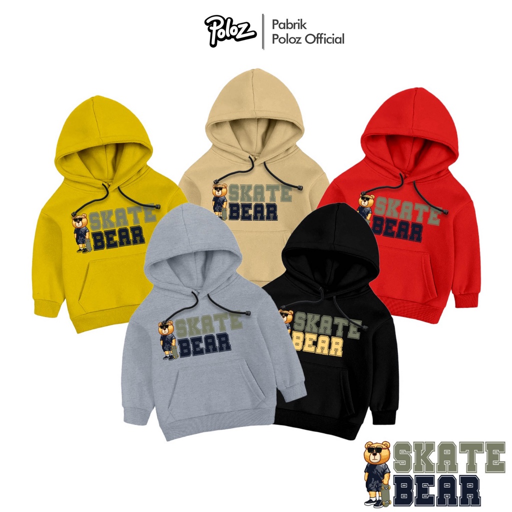Hoodie Anak Sweater Anak MOTIF sablon bear beruang Series Usia  anak dan bayi lucu cewe dan cowo