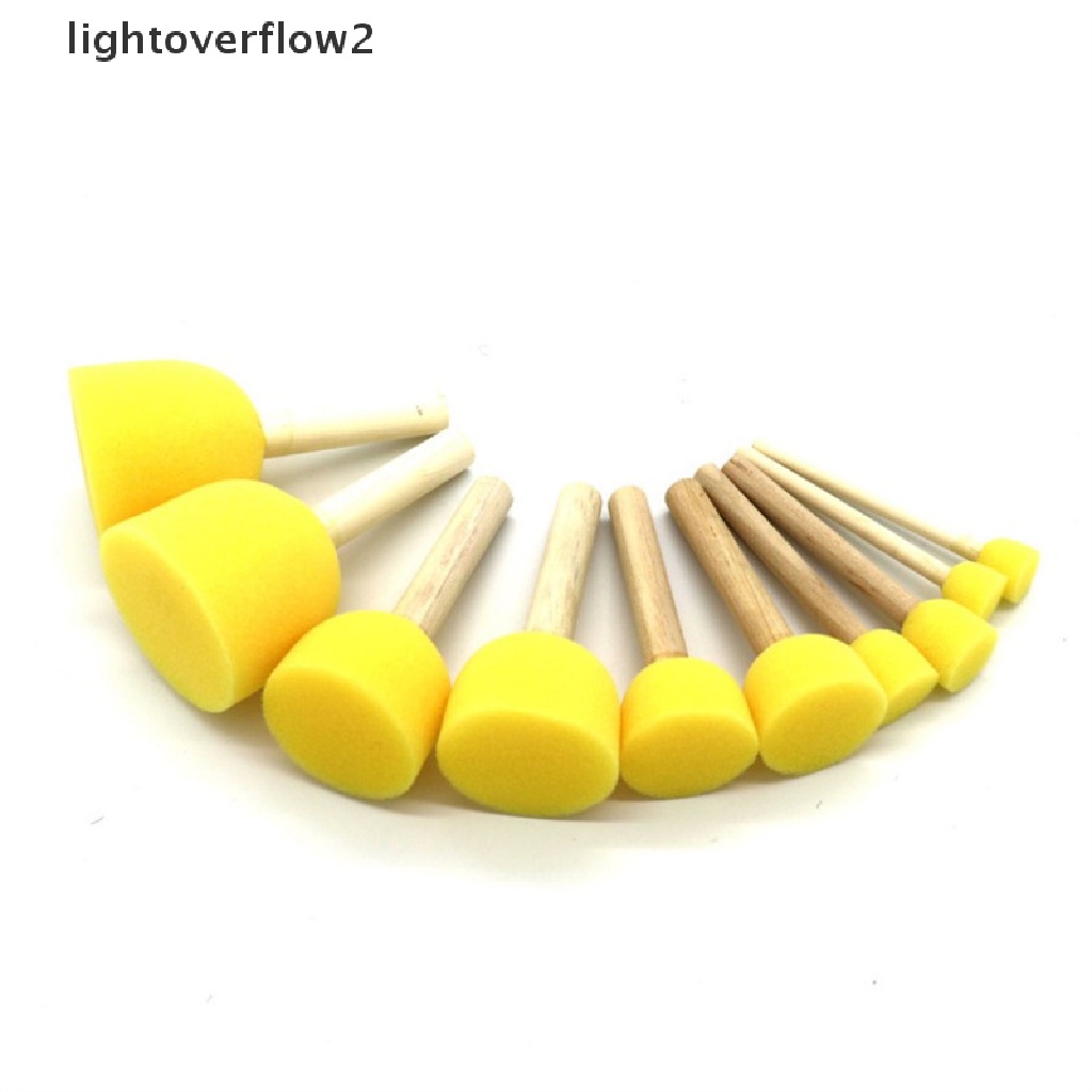 (lightoverflow2) Set Kuas Spons Bulat Untuk Melukis DIY