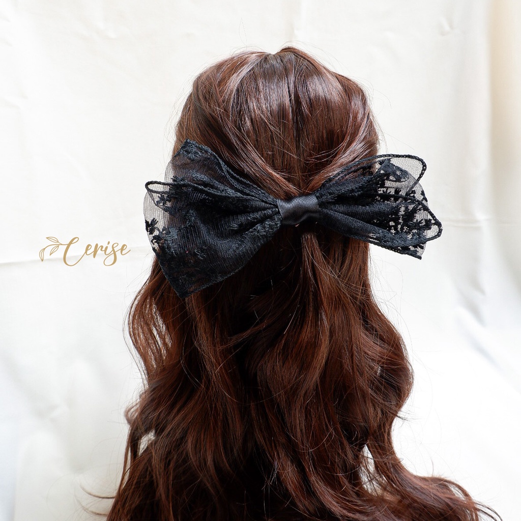 Yuri Hairpin | Jepit rambut pita lace korea warna warni untuk anak dan wanita dewasa cantik manis