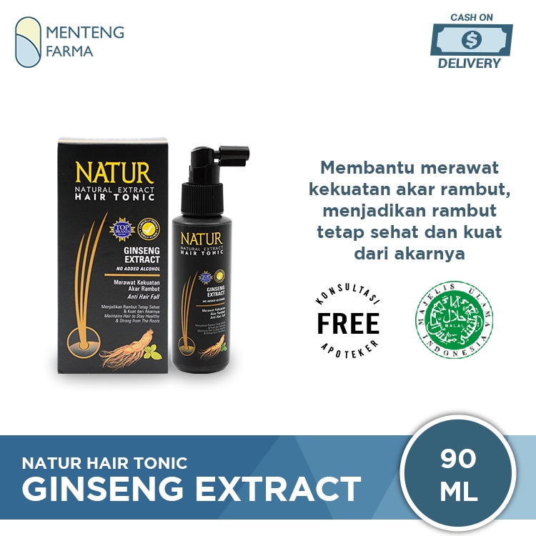 Natur Hair Tonic Ginseng Extract 90 ML - Vitamin Rambut Rontok