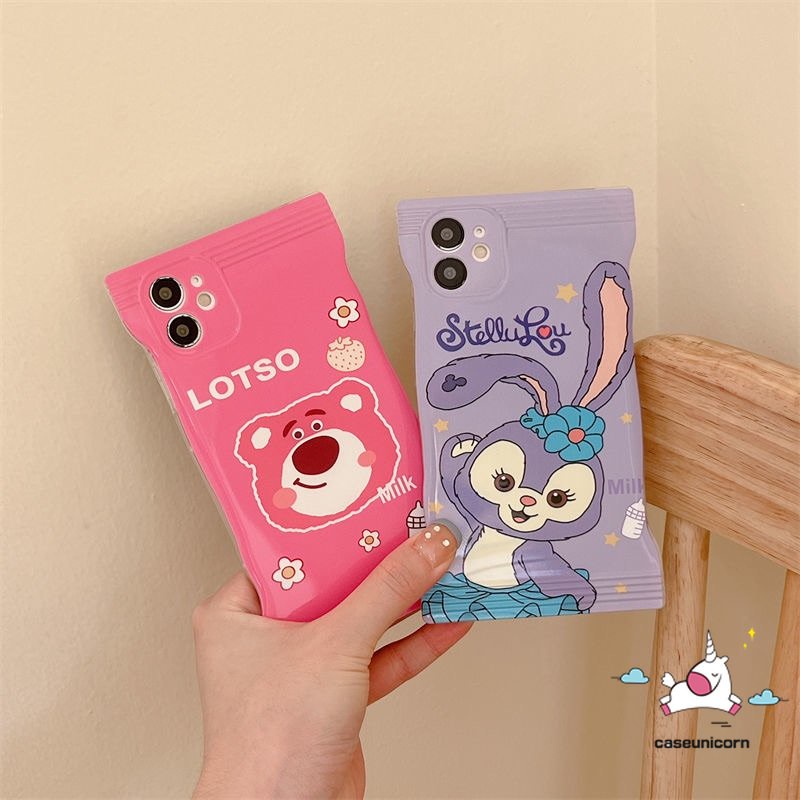 Soft Case Desain Kartun Beruang Strawberry Untuk iPhone 11 12 13 14 Pro Max 7 8 7 6 6s 14 Plus XR X Xs Max SE 2020