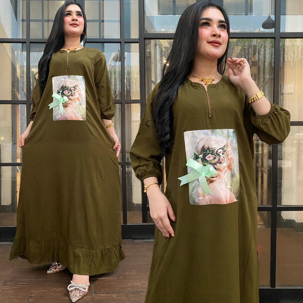 GAMIS ZAHRA EMBLEM//GAMIS RAYON MURAH//GAMIS PREMIUM//DASTER VIRAL