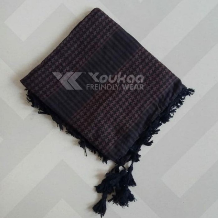 Sorban Sorban Arab Premium Murah/Sorban Gaul/Sorban Palestina - Coklat, All Size(L6S5) Sorban Exclus