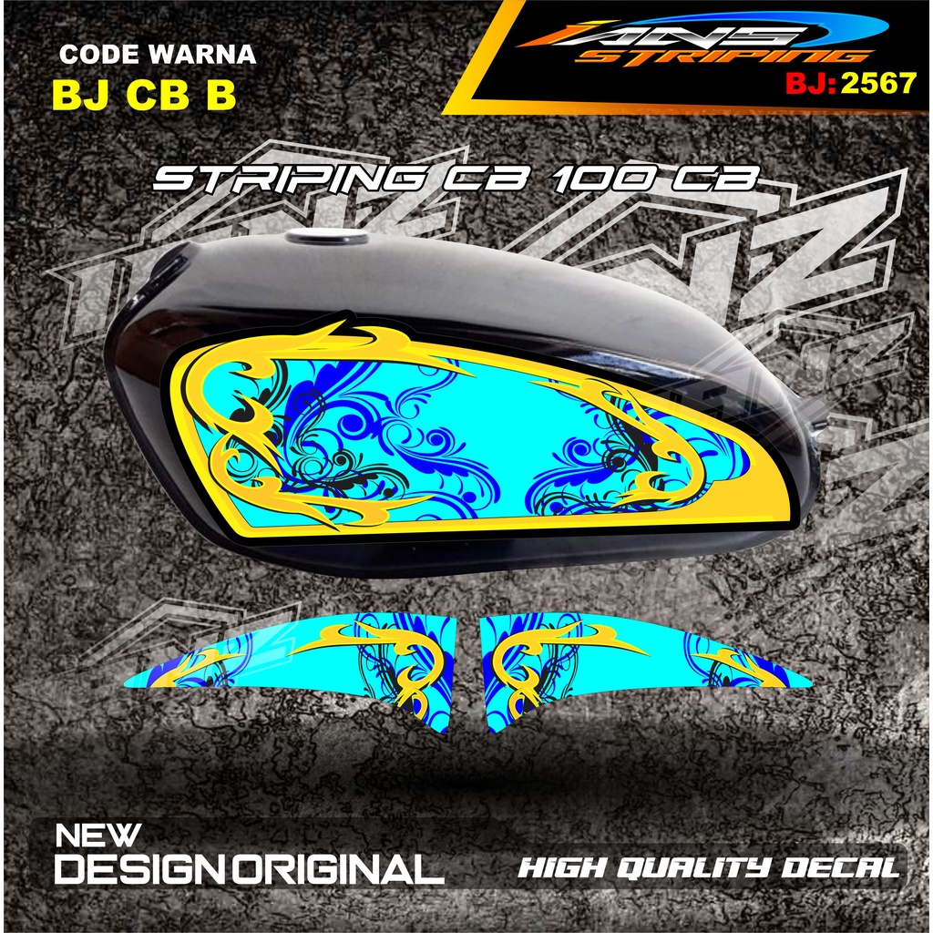 STICKER BODY MOTOR CB BATIK / STRIPING CUSTOM CB 125 TERMURAH