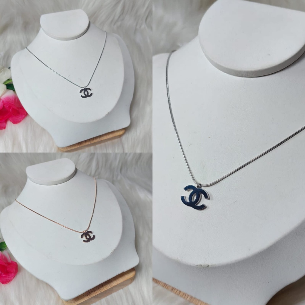 KALUNG TITANIUM PERMATA PERHIASANWANITA || AKSESORIS WANITA KALUNG TITANIUM  PERMATA ||